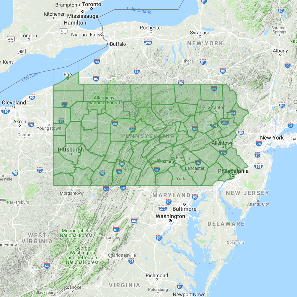 GeoPuzzle - Geographical game of Pennsylvania