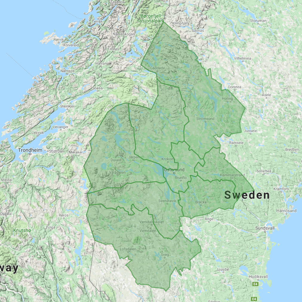 GeoPuzzle - Geographical game of Jämtland, Sweden