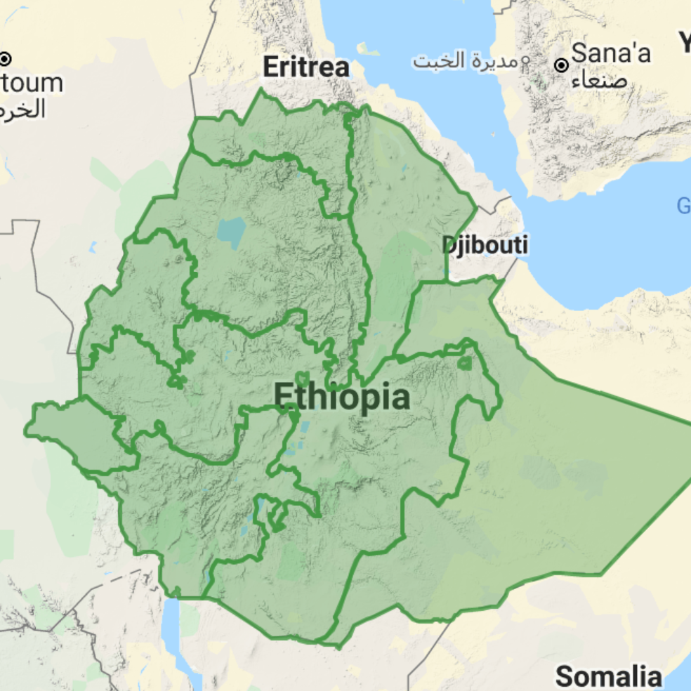 GeoPuzzle Geographical game of Ethiopia 1