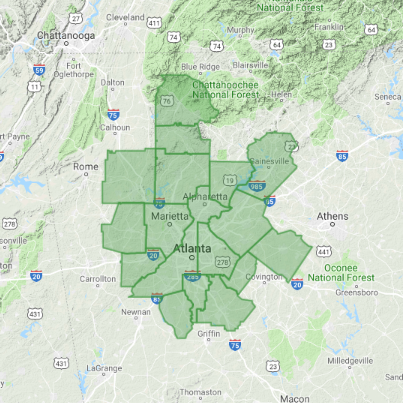 GeoPuzzle - Geographical game of Atlanta metro area