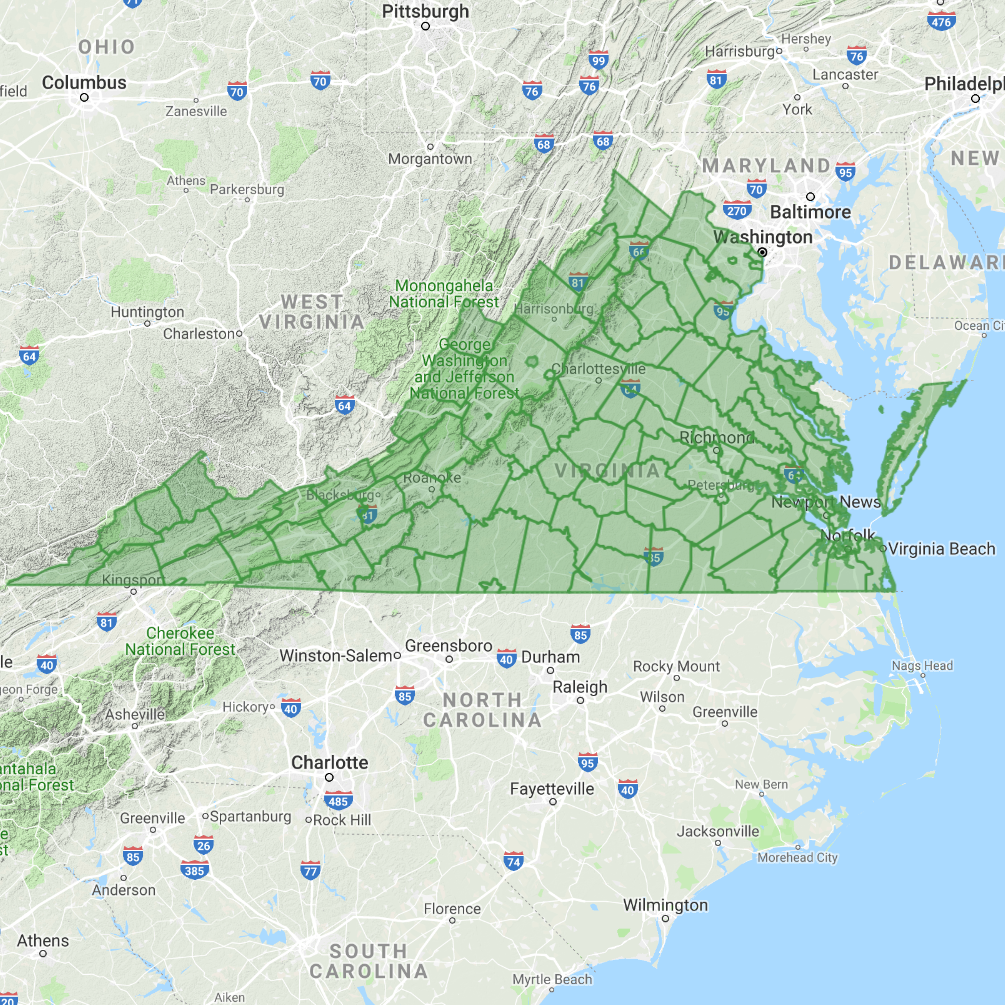 Geopuzzle - Geographical Game Of Virginia